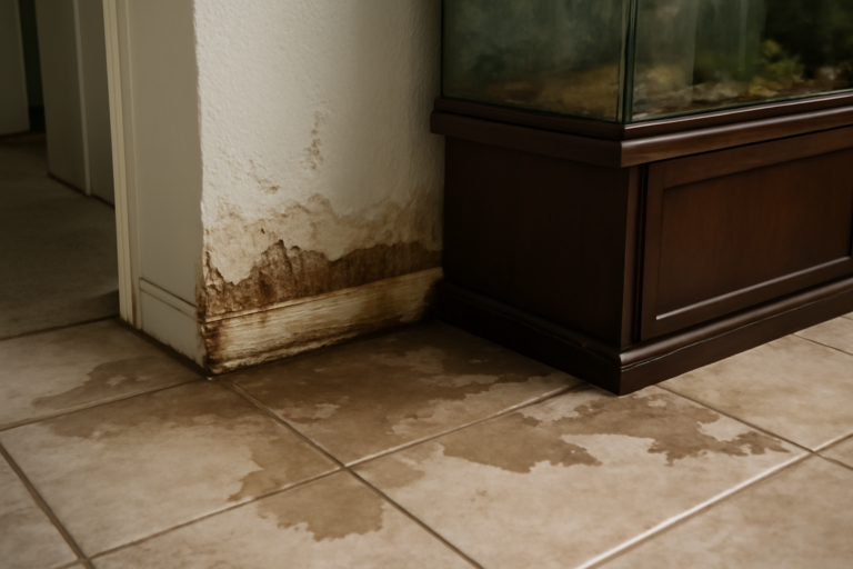 Aquarium Leak Water Removal